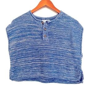 Urban Outfitters Cropped Sleeveless Blue Sweater Size Small